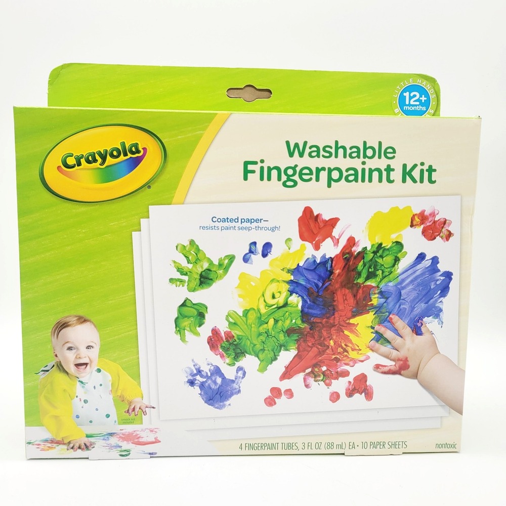 Crayola My First Fingerpaint Kit Washable Paint Set 14 Pieces 12M+ Create Craft‎
